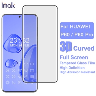 Original Imak Huawei P60 Pro กระจกนิรภัย Huawei P60 Art 3D โค้ง เต็มรูปแบบ ฟิล์มกันรอยหน้าจอ