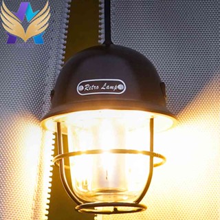 ไฟเต็นท์ LED 200LM สไตล์วินเทจ แบบพกพา สําหรับตั้งแคมป์ เดินป่า ตกปลา ฉุกเฉิน