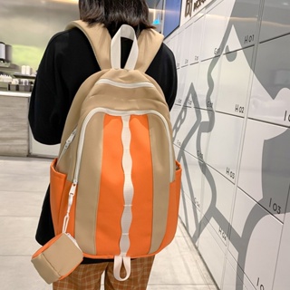 【พร้อมส่ง】กระเป๋าเป้สะพายหลัง ความจุขนาดใหญ่ เรียบง่าย สไตล์ญี่ปุ่น สําหรับนักเรียนมัธยมต้น และมัธยมปลาย