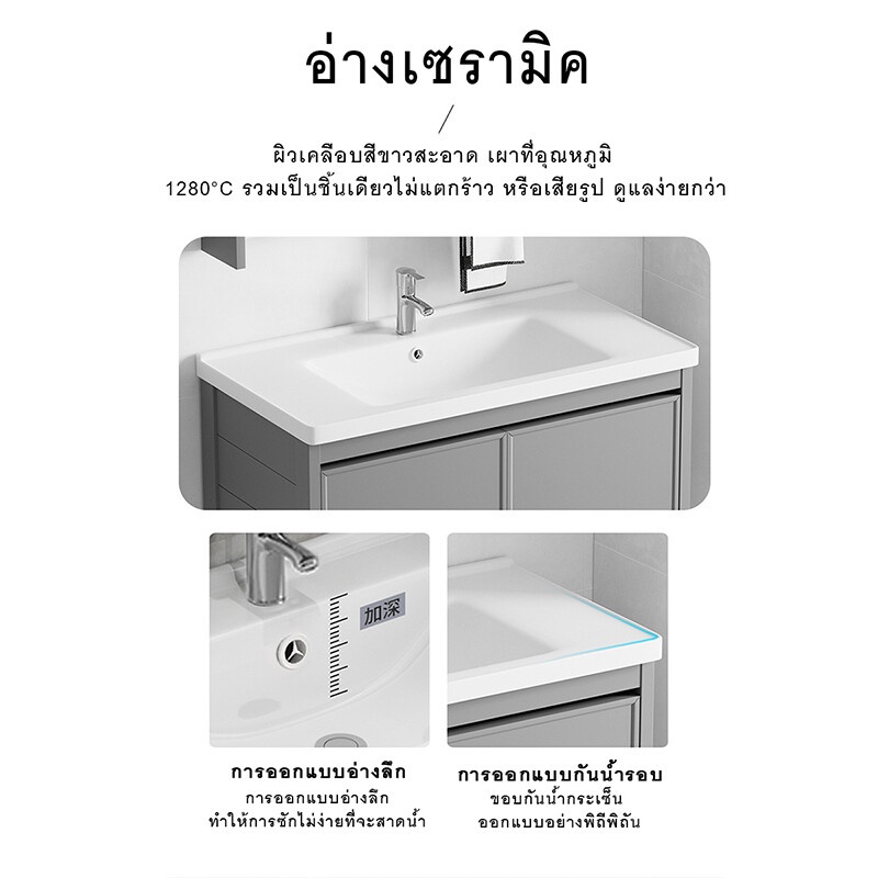 พร้อมส่งในไทย-อ่างล้างหน้าในห้องน้ำตู้วางอ่างล้างหน้า-ตู้ติดผนัง-ตู้เก็บของติดผนัง-ชุดอ่างล้างหน้า-ตู้เก็บของติดผนัง