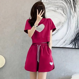 Womens summer 2023 new fashion foreign style fried street aging temperament fashionable leisure sports shorts suit a whole set of fashion