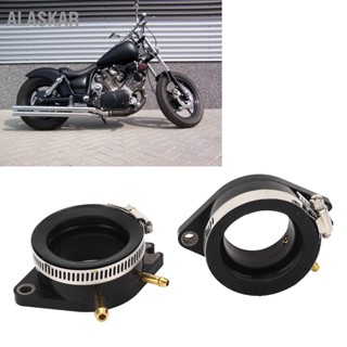 ALASKAR 2 Pcs Manifold คาร์บูเรเตอร์ Boot 38 มม. 46 พร้อม Clamp Seal Ring Carb Interface Adapter สำหรับ Virago XV700 XV750