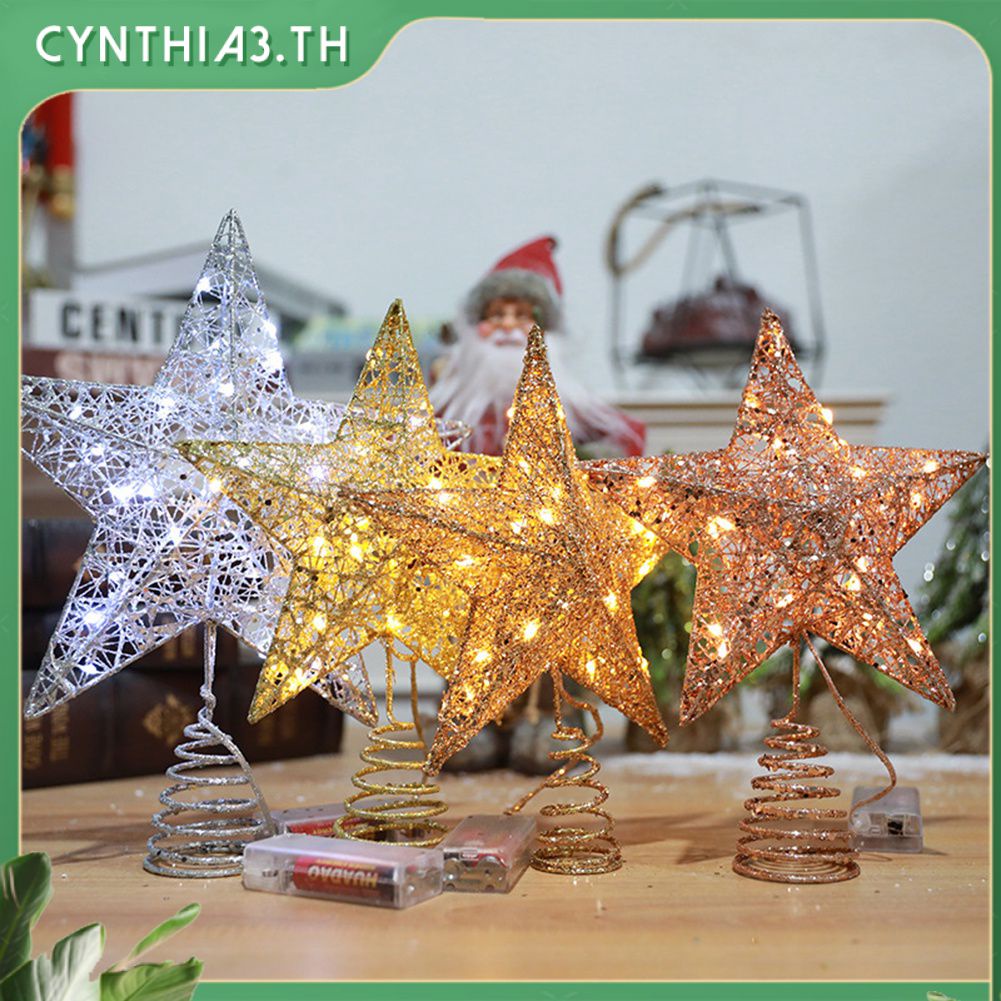 2023-led-ต้นคริสต์มาสห้าจุดดาวตกแต่งปีใหม่เรืองแสงบ้านในร่ม-cynthia