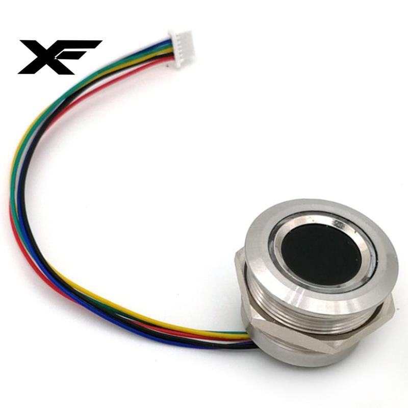 R503 เครื่องสแกนเนอร์ โมดูลเซนเซอร์สแกนลายนิ้วมือ ทรงกลม สองสี LED DC3 ...