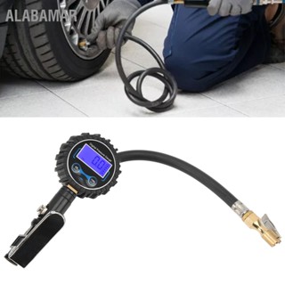  ALABAMAR 0-200PSI เครื่องเติมลมยางพร้อมมาตรวัดแรงดันลมยางจอแสดงผลดิจิตอล LCD 4 หน่วยแรงดันสำหรับรถจักรยานยนต์