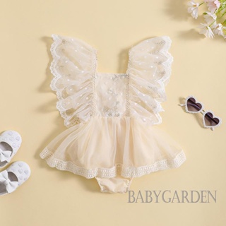 Babygarden- ชุดรอมเปอร์ บอดี้สูท ปักลายดอกไม้ สไตล์ฤดูร้อน สําหรับเด็กผู้หญิง