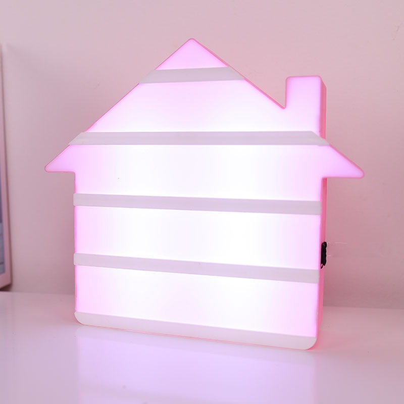 LED Lightbox Combination Night Light Box Lamp DIY Black Letters Cards ...