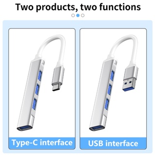 อะแดปเตอร์ฮับ USB Type C ความเร็วสูง USB 3.0 4 พอร์ต OTG สําหรับแล็ปท็อป คอมพิวเตอร์