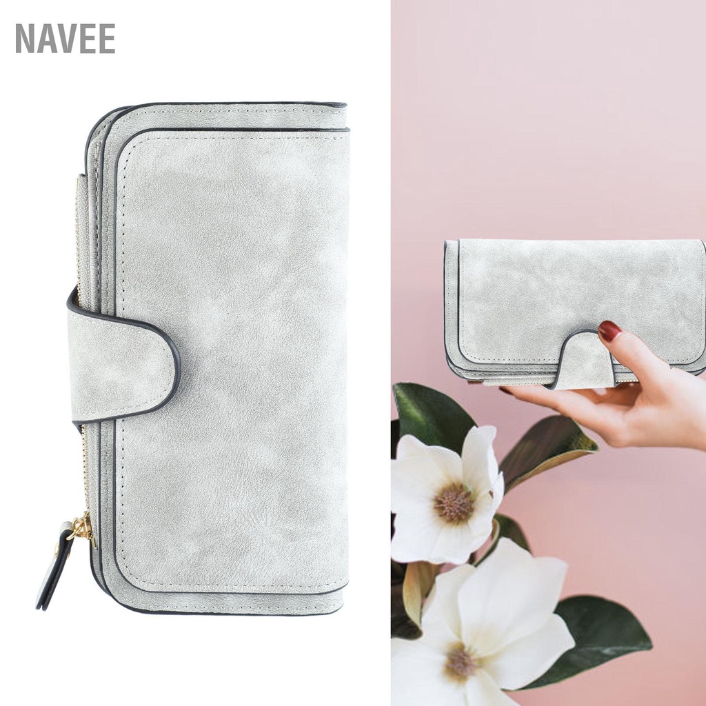 navee-กระเป๋าสตางค์ผู้หญิง-หนัง-pu-อเนกประสงค์-ช่องใส่การ์ดหลายช่อง-ความจุขนาดใหญ่-fashionable-lady-wallet
