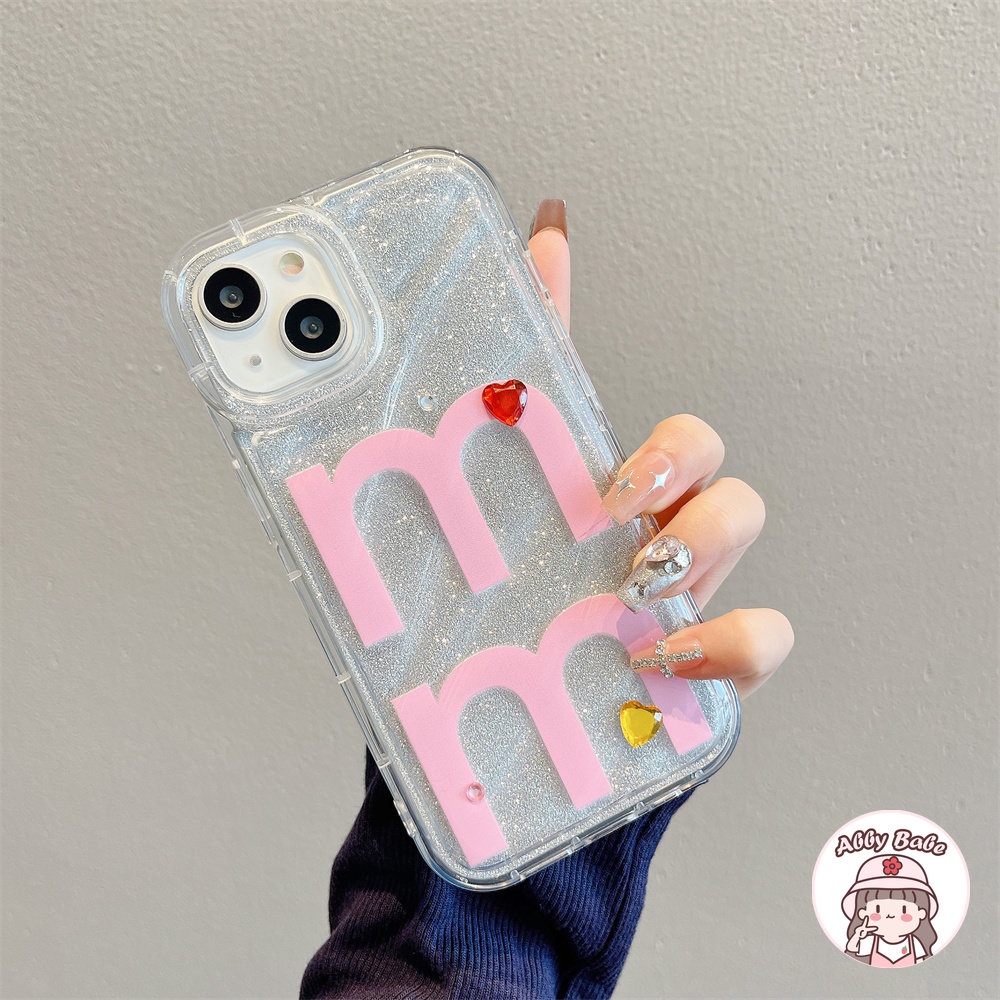 เคสโทรศัพท์มือถือแบบนิ่ม-tpu-ใส-กันกระแทก-กันฝุ่น-ลายตัวอักษร-หัวใจ-เพชร-ระยิบระยับ-แฟชั่น-สําหรับ-iphone-14-pro-max-11-12-11-pro-max-x