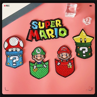 ♥ กระเป๋า Super Mario Bros. แผ่นรีดติดเสื้อ ♥ แผ่นแพทช์รีดร้อน DIY สําหรับ Nintendo Games 1 ชิ้น