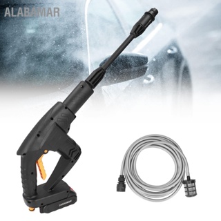 ALABAMAR เครื่องล้างรถแรงดันสูงไร้สาย 21V 110W 130psi เครื่องทำความสะอาดแบบพกพา US Plug 100‑240V