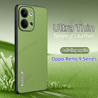 เคสโทรศัพท์มือถือหนัง PU แข็ง ผิวด้าน กันกระแทก ป้องกันกล้อง หรูหรา สําหรับ Oppo Reno 8 9 Pro Plus + Reno8Pro Reno9Pro+ Reno9 5G