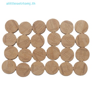 Alittlese Rune Stones ชุดอุปกรณ์แม่มด สไตล์นอร์ดิก พร้อม Pouc TH สําหรับผู้เริ่มต้น 25 ชิ้น