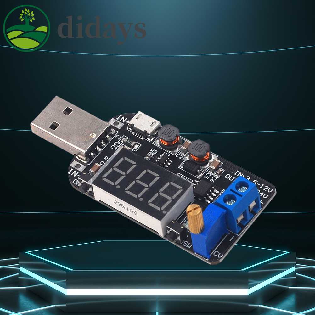 โมดูลพาวเวอร์ซัพพลาย USB 5V เป็น 3.3V 9V 12V 18V 24V DC-DC 3W ปรับได้ ...