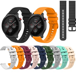 สายนาฬิกาข้อมือซิลิโคน อุปกรณ์เสริม สําหรับ Huami Amazfit GTR 42 มม. 47 มม. GTR2 GTR 2e GTR 3 Pro GTR4 Mini Smartwatch