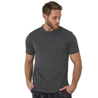 เสื้อยืด ผ้าขนสัตว์ 100% สําหรับผู้ชาย#39; S Base Layer Shirt Wicking ระบายอากาศได้แห้งเร็วป้องกันกลิ่นไม่คัน Usa ขนาดใหญ่
