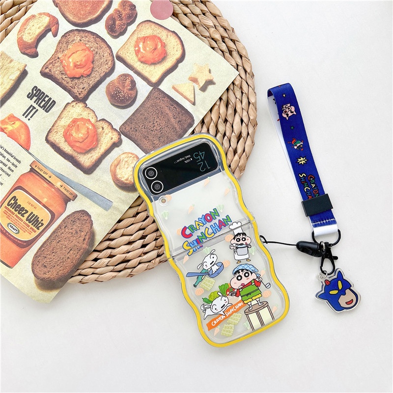 เคสโทรศัพท์มือถือแบบแข็ง-กันกระแทก-ลายการ์ตูนชินจังน่ารัก-สําหรับ-samsung-galaxy-z-flip-4-5g-z-flip-3