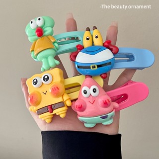 กิ๊บติดผมอะคริลิค ลายการ์ตูน Spongebob Pie Big Star สีแคนดี้ แฟชั่นฤดูร้อน สําหรับผู้หญิง 2023