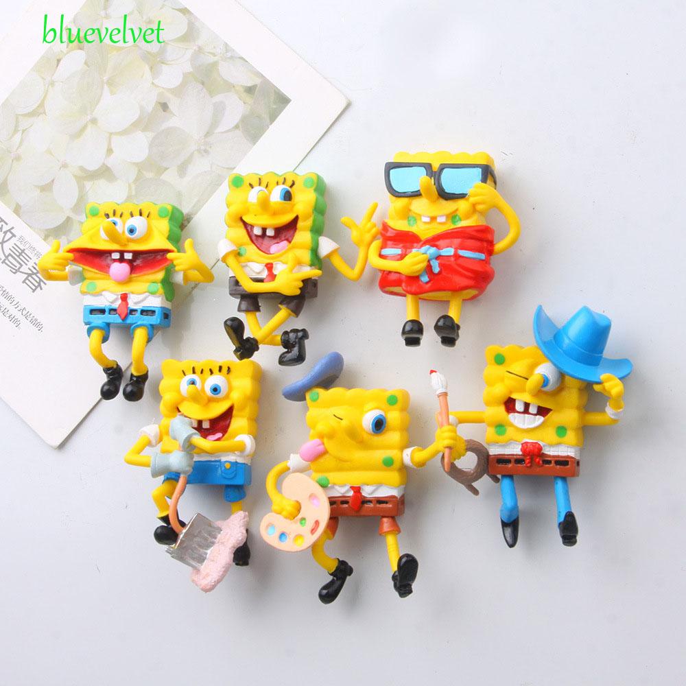 bluevelvet-ตุ๊กตาฟิกเกอร์-spongebob-6-ชิ้น-ต่อชุด