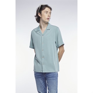 ESP เสื้อเชิ้ตแขนสั้นเฟรนช์ชี่ ผู้ชาย สีเขียว | Short Sleeve Frenchie Shirt | 3754