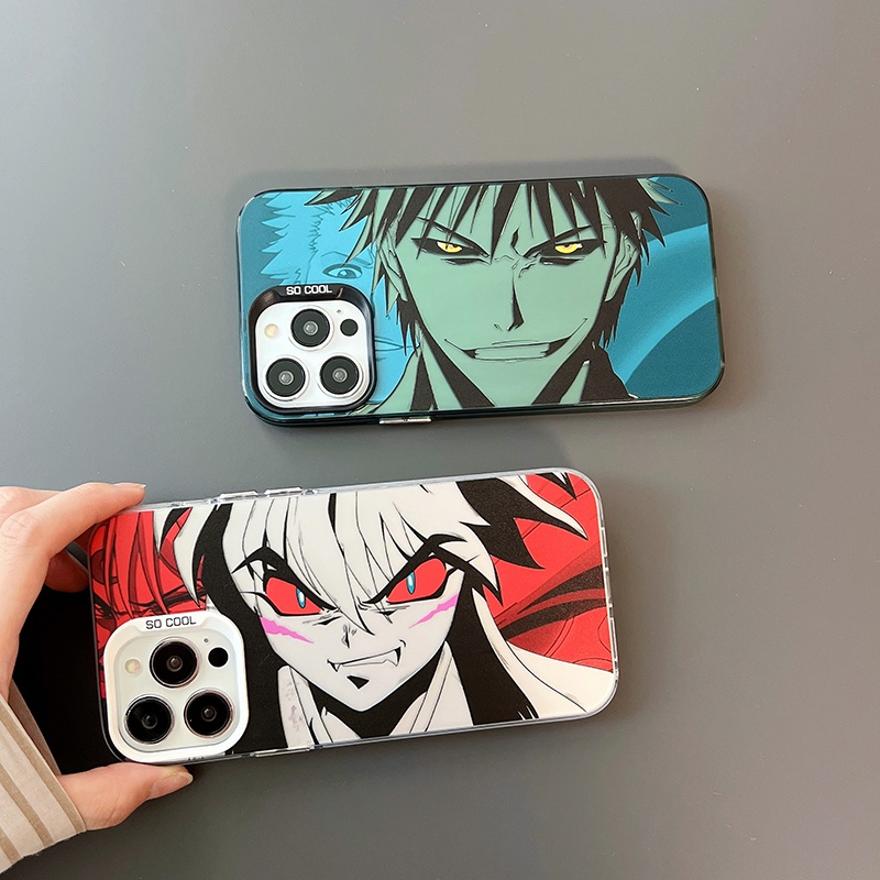 เคสโทรศัพท์มือถือ-ผิวด้าน-พิมพ์ลายอินุยาฉะ-bleach-kurosaki-ichigo-สองชั้น-สําหรับ-iphone-14-pro-max-13-12-pro-max-11