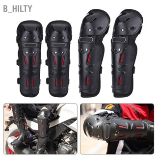 B_HILTY BSDDP BSD1002 4 ชิ้น Motocross รถจักรยานยนต์ขี่จักรยานข้อศอกเข่า Pads Guard Protector อุปกรณ์ป้องกัน