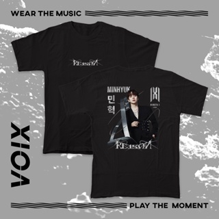 ร้อน 3 oversize T-shirt เสื้อยืด พิมพ์ลาย Kpop Monsta X "Reason" | Minhyuk | คิฮยอน | Hyungwon | จอห์น | ผม | S-5XL