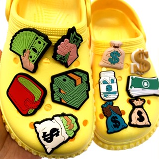 กระเป๋าสตางค์ ลายการ์ตูนหมู Jibitz Crocs อุปกรณ์เสริม สําหรับเด็ก