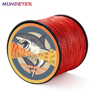 Mundeter เชือกถัก X4 PE 4 เส้น 1000 ม. 500 ม. 300 ม. สําหรับตกปลาทะเล