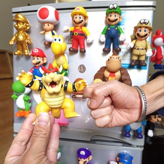 แม่เหล็กติดตู้เย็น ขนาดใหญ่ ลายการ์ตูน Super Mario Ref Magnets Luigi Mario Nintendo Odyssey ของขวัญวันเกิด สําหรับเด็ก ตกแต่งบ้าน