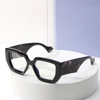 แว่นตา ป้องกันแสงสีฟ้า กรอบขนาดใหญ่ แฟชั่นทันสมัย สําหรับผู้ชาย และผู้หญิง