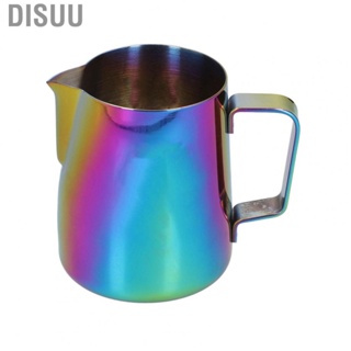 Disuu Frothing Cup  Coffee Steaming Pitcher Prevent Spilling Colorful Stainless Steel for Shop Home