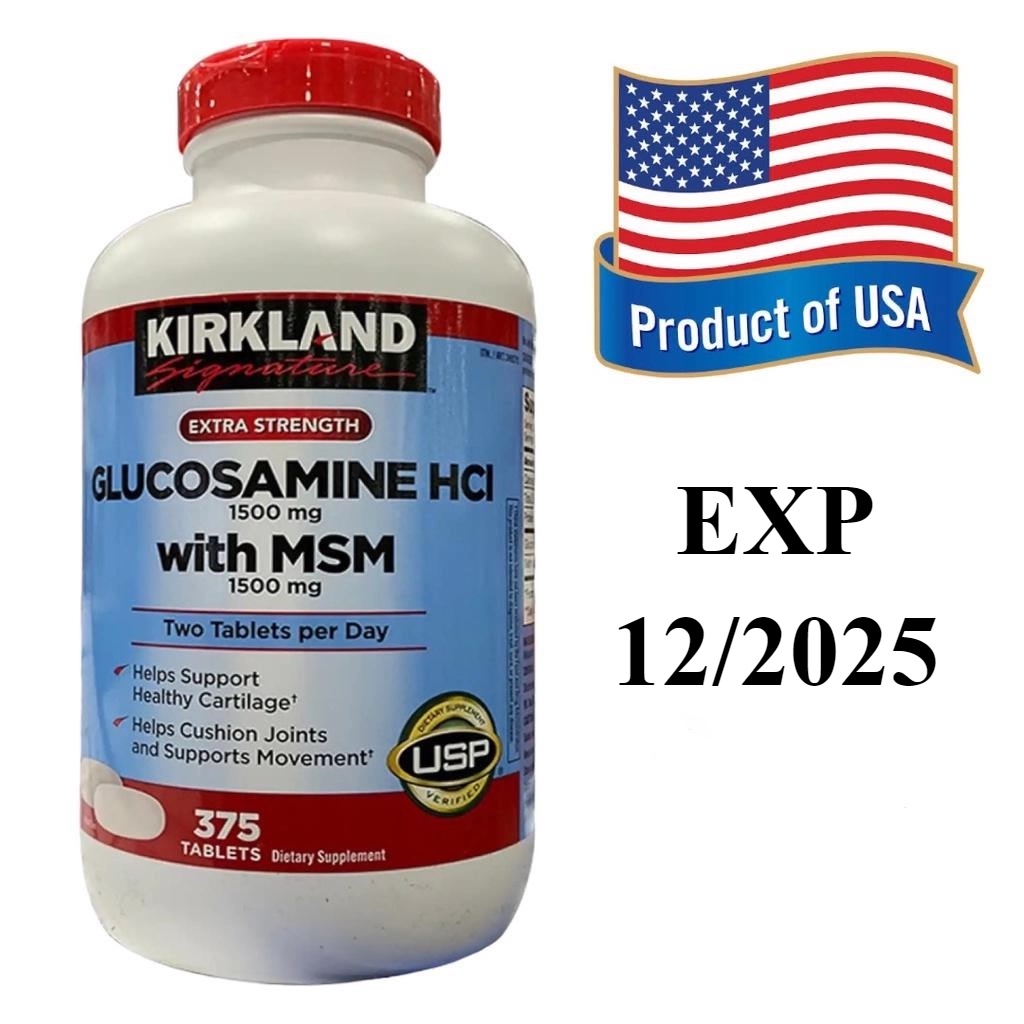 Kirkland Glucosamine 1500mg + MSM 1500 mg 375 Tablets. Shopee Thailand