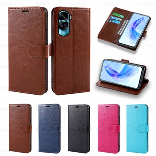 เคสมือถือ แบบหนัง ฝาพับแม่เหล็ก พร้อมช่องใส่บัตร สําหรับ Honor 90 Lite Coque Xonor Honar 90Lite 5G Honor90Lite 6.7 นิ้ว