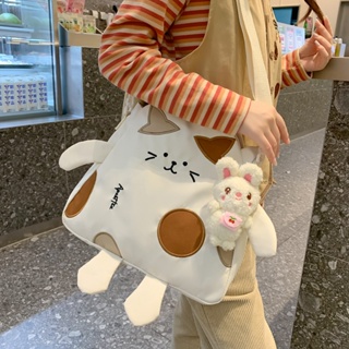 กระเป๋าสะพายไหล่ ลายการ์ตูนน่ารัก สไตล์ญี่ปุ่น แฟชั่นสําหรับผู้หญิง และนักเรียน