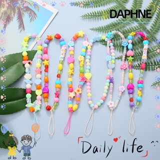 Daphne สายคล้องโทรศัพท์มือถือประดับลูกปัดอะคริลิคหลากสีแฟชั่นสําหรับผู้หญิง