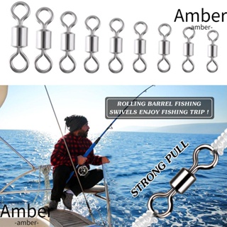 Amber แหวนเชื่อมต่อแบริ่ง ความแข็งแรงสูง ทนทาน สําหรับตกปลา 100 ชิ้น ต่อล็อต