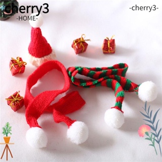 Cherry3 โมเดลพลาสติก ผ้าฝ้าย ลดขนาดได้สูง สําหรับตกแต่งคริสต์มาส 4 ชิ้น ต่อชุด