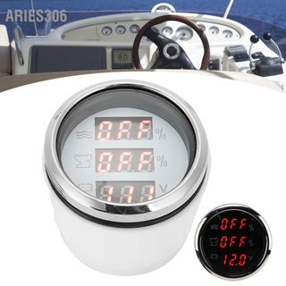 Aries306 เครื่องวัดระดับน้ำ 52 มม./2 นิ้ว 3-ใน-1 มาตรวัดแรงดันน้ำเสีย 0-190Ω มาตรฐานสหภาพยุโรป
