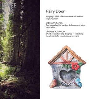 NAVEE ตกแต่งประตูนางฟ้าสวนขนาดเล็กน่ารัก Boxwood จำลอง เปิดประตูนางฟ้าสำหรับกลางแจ้ง