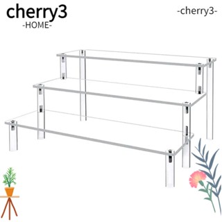 Cherry3 ขาตั้งอะคริลิคใส ทรงสี่เหลี่ยม หนา 3 ชั้น สําหรับวางอาหาร ขนมหวาน