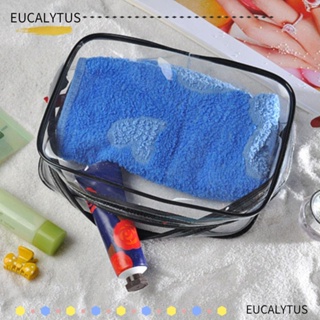 Eutus กระเป๋าเครื่องสําอาง PVC แบบใส กันน้ํา มีซิป สําหรับผู้หญิง