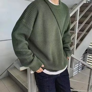 【8 สี】พลัสขนาดเสื้อกันหนาวสไตล์เกาหลีหลวมเสื้อกันหนาว