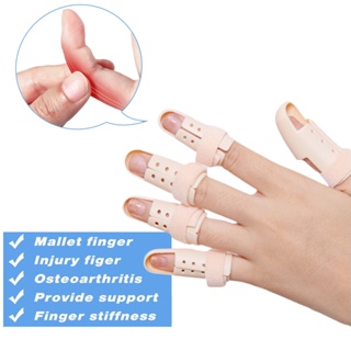 👇เฝือกนิ้ว มือพลาสติกสีเนื้อ ใช้ดามนิ้วสำหรับการรักษา Mallet Finger (สีเนื้อ)