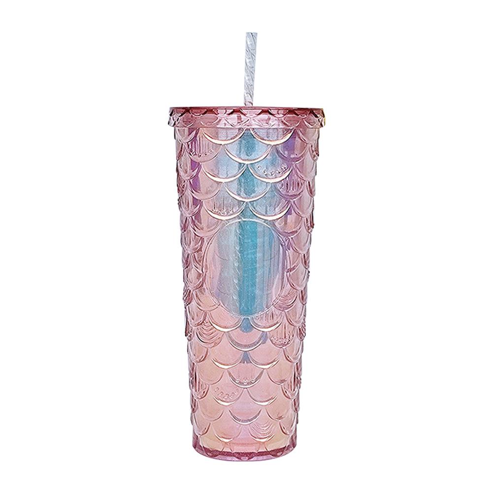 ขวดน้ําแฟชั่น-ลายเกล็ดปลา-พร้อมหลอดดูด-สร้างสรรค์-ขนาด-700-มล-u8n8