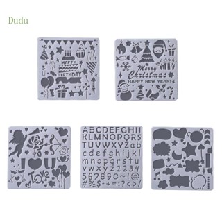 Dudu แม่แบบลายฉลุ ลายคริสต์มาส สําหรับวาดภาพ ตกแต่งห้องเรียน DIY 5 ชิ้น