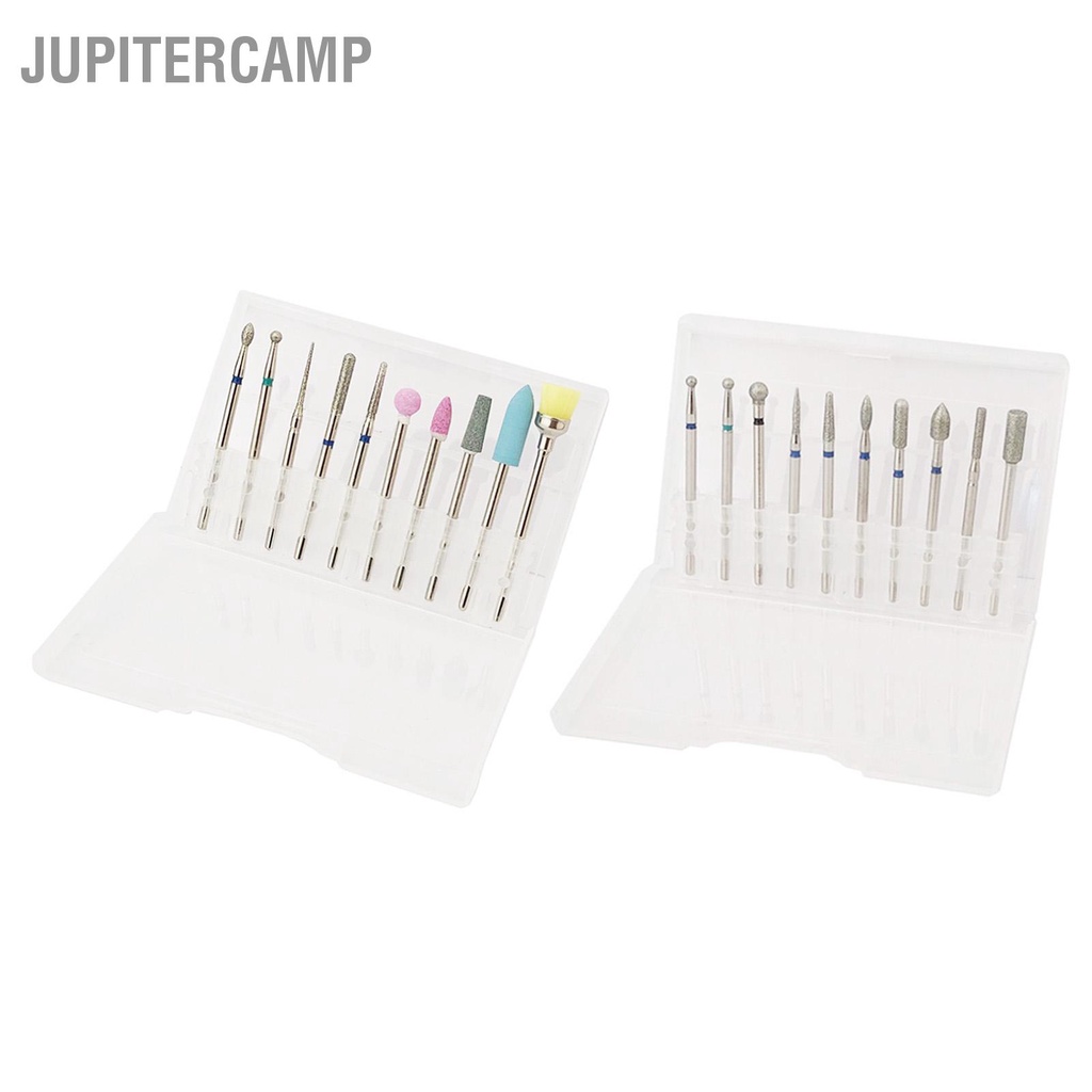 jupitercamp-10-ชิ้นเล็บเจาะบิตชุดบ้านแบบพกพา-emery-cuticle-remover-bits-สำหรับผู้เริ่มต้นศิลปินเล็บ