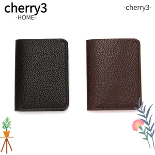 Cherry3 กระเป๋าสตางค์หนัง ใบสั้น แบบบางพิเศษ ใส่บัตรเครดิตได้ สําหรับผู้ชาย