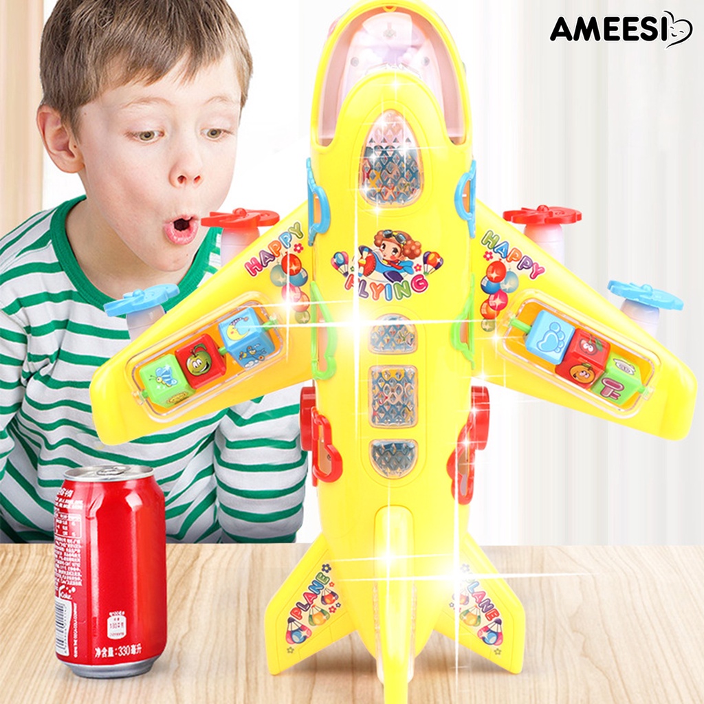 ameesi-เครื่องบินรถบัสไฟฟ้า-พร้อมเสียงเพลง-ของเล่นสําหรับแม่-และลูก